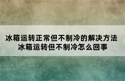 冰箱运转正常但不制冷的解决方法 冰箱运转但不制冷怎么回事